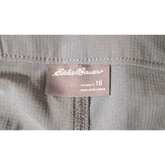 Eddie Bauer Stretch Ripstop Crop Pants Womens 10 Gray Zip Pocket Hiking Outdoors - Picture 10 of 10
